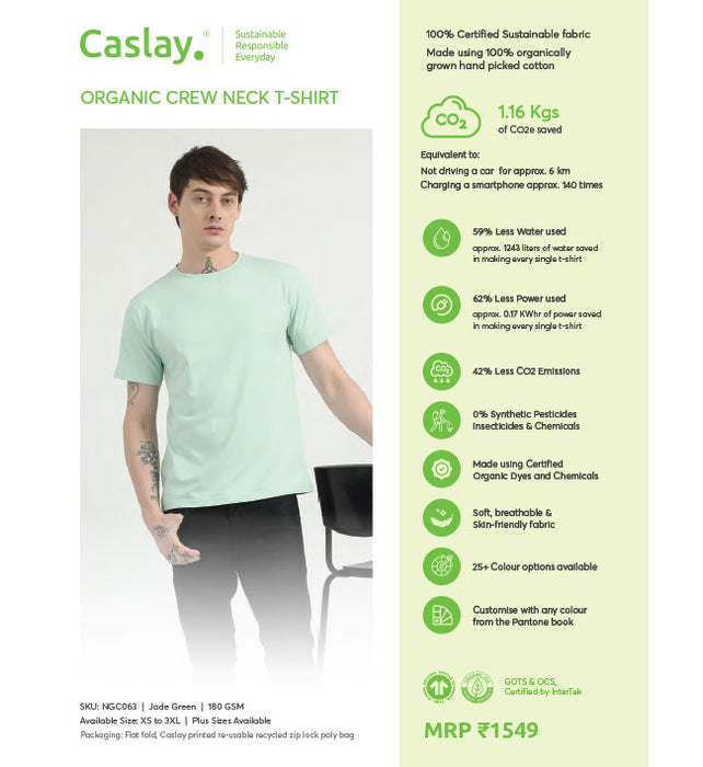 Caslay Organic Crew Neck T-Shirt