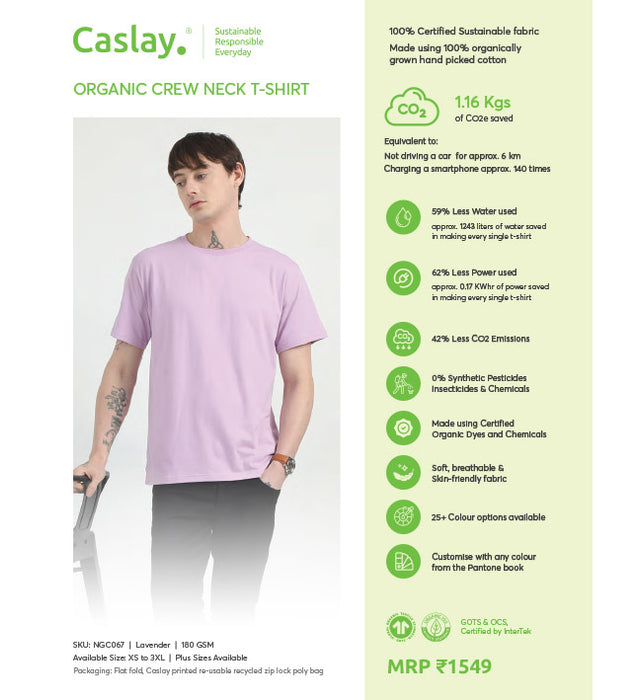 Caslay Organic Crew Neck T-Shirt