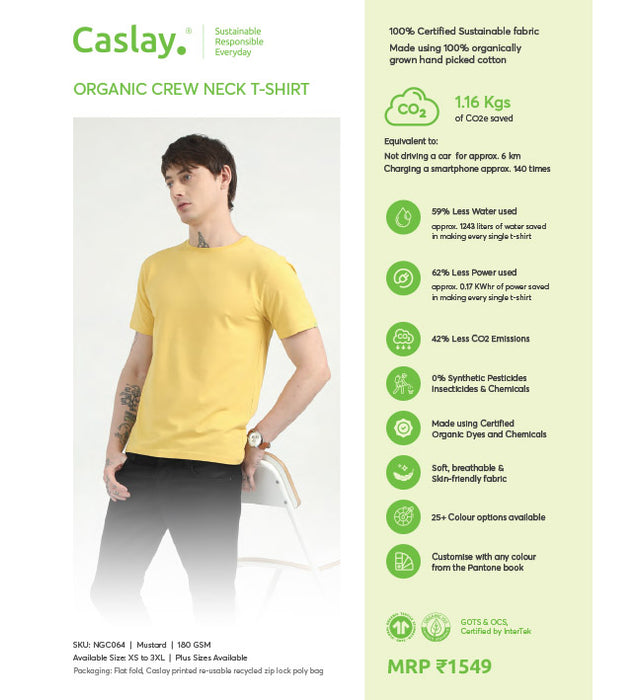 Caslay Organic Crew Neck T-Shirt