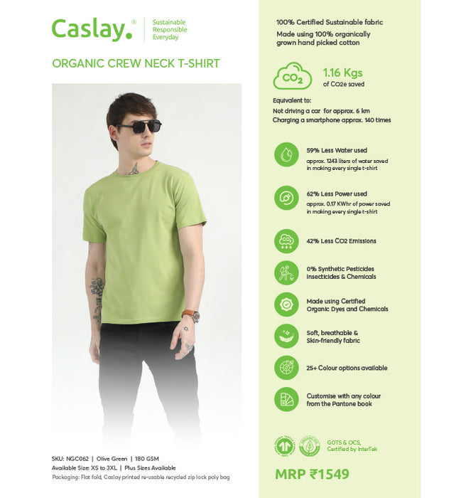 Caslay Organic Crew Neck T-Shirt