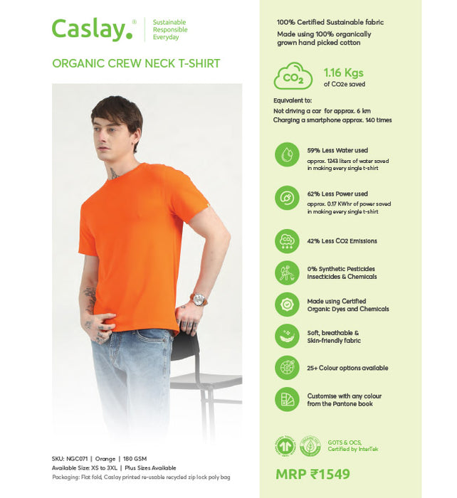 Caslay Organic Crew Neck T-Shirt