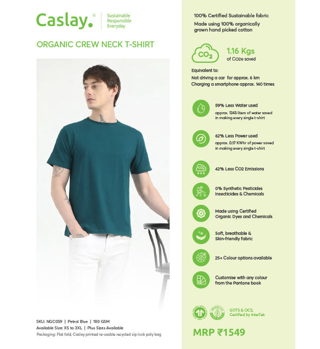 Caslay Organic Crew Neck T-Shirt