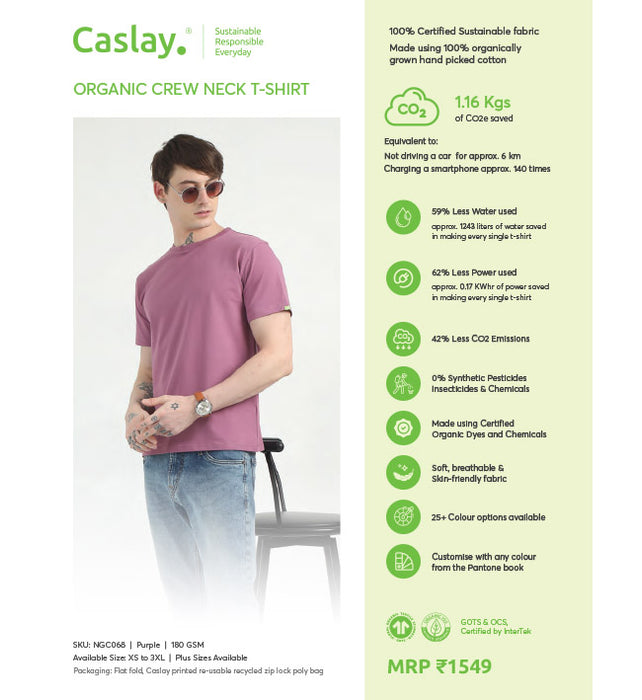 Caslay Organic Crew Neck T-Shirt