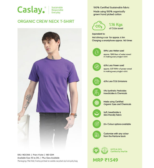 Caslay Organic Crew Neck T-Shirt