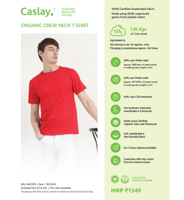 Caslay Organic Crew Neck T-Shirt
