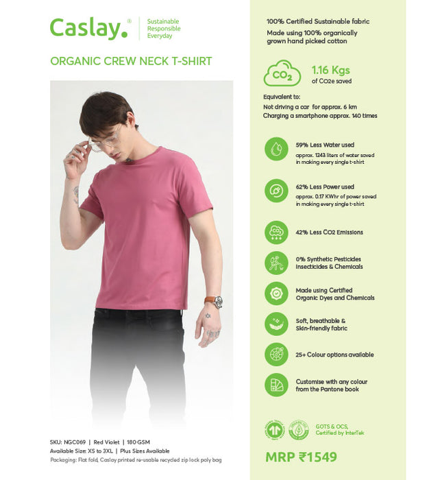 Caslay Organic Crew Neck T-Shirt