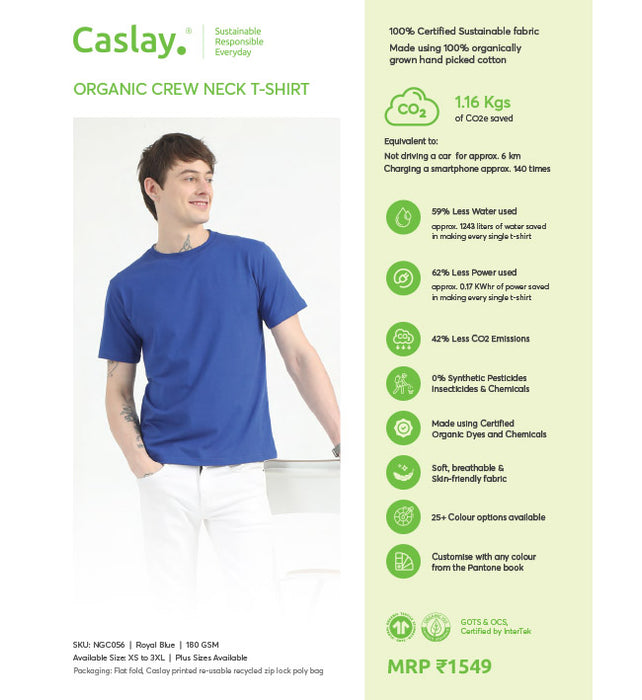 Caslay Organic Crew Neck T-Shirt
