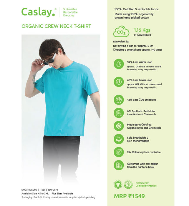 Caslay Organic Crew Neck T-Shirt