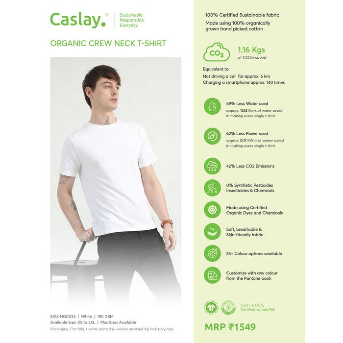Caslay Organic Crew Neck T-Shirt