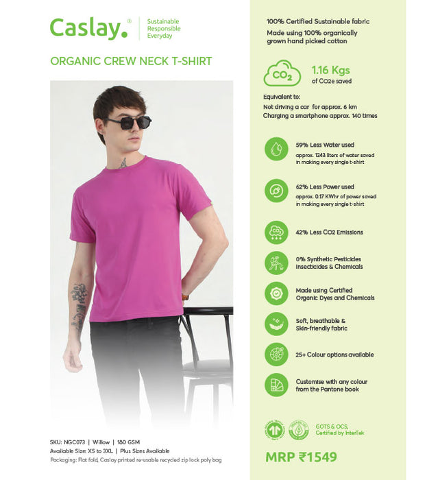 Caslay Organic Crew Neck T-Shirt