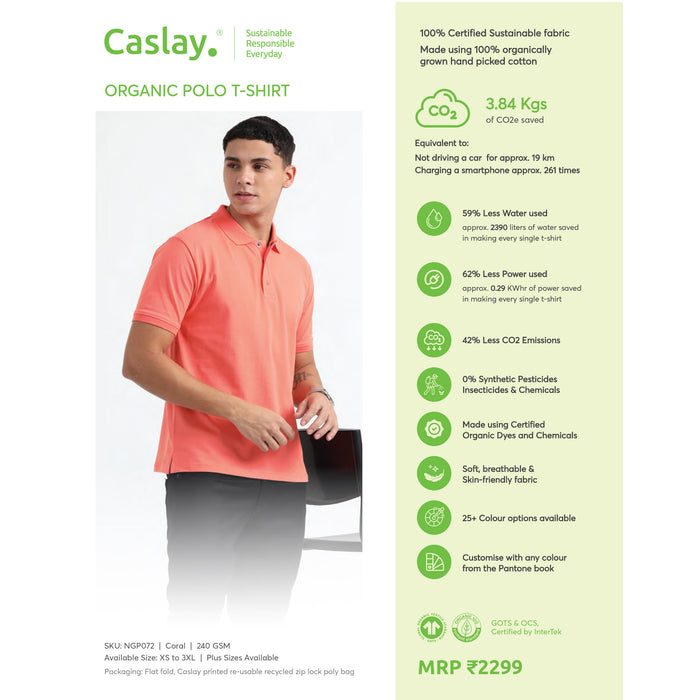 Caslay Organic Polo T - Shirt