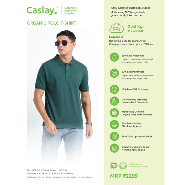 Caslay Organic Polo T - Shirt