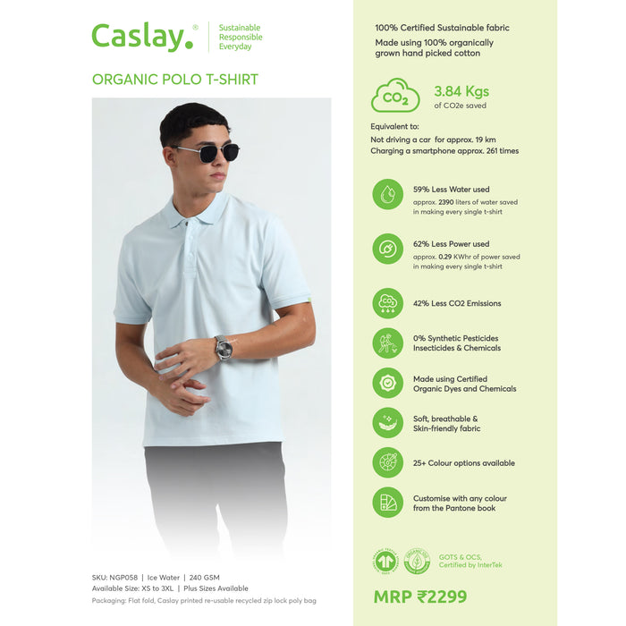 Caslay Organic Polo T - Shirt