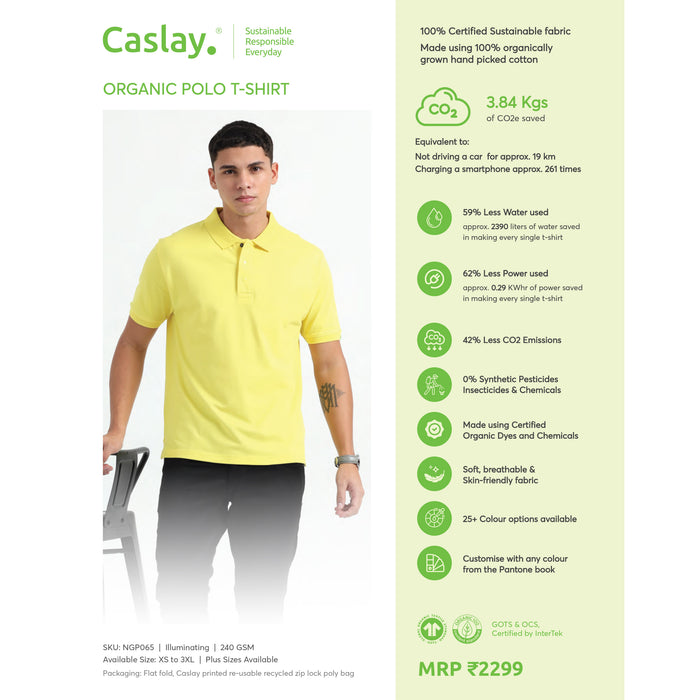 Caslay Organic Polo T - Shirt