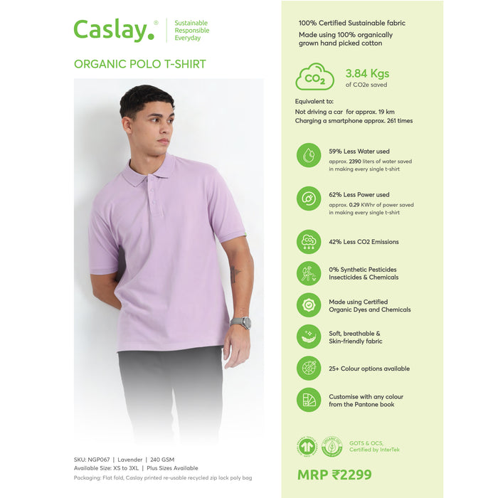 Caslay Organic Polo T - Shirt