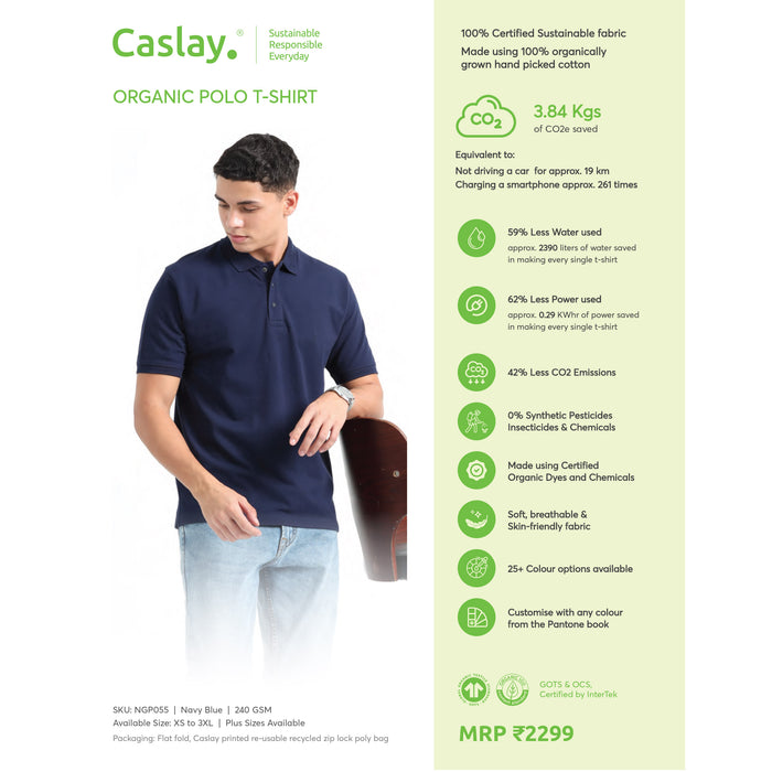 Caslay Organic Polo T - Shirt