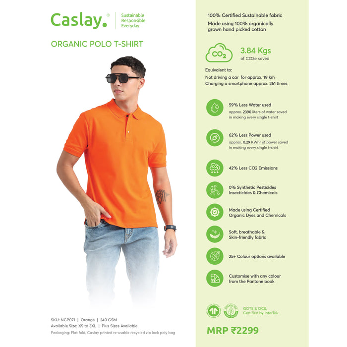 Caslay Organic Polo T - Shirt