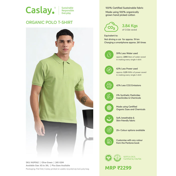 Caslay Organic Polo T - Shirt