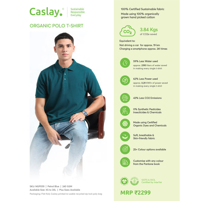 Caslay Organic Polo T - Shirt