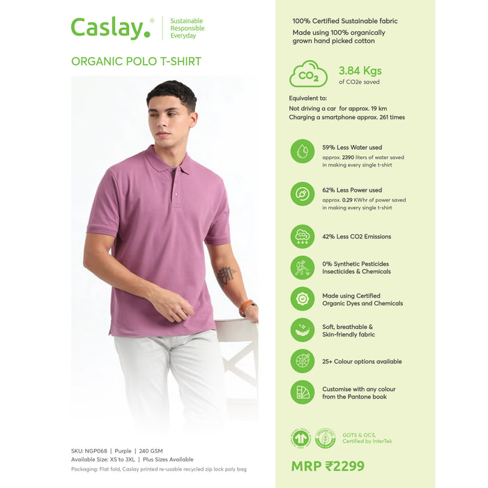 Caslay Organic Polo T - Shirt