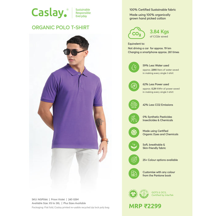 Caslay Organic Polo T - Shirt