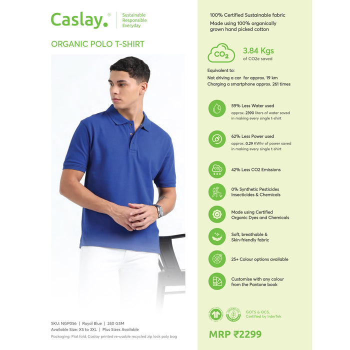 Caslay Organic Polo T - Shirt