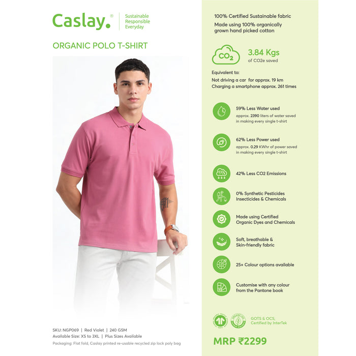 Caslay Organic Polo T - Shirt