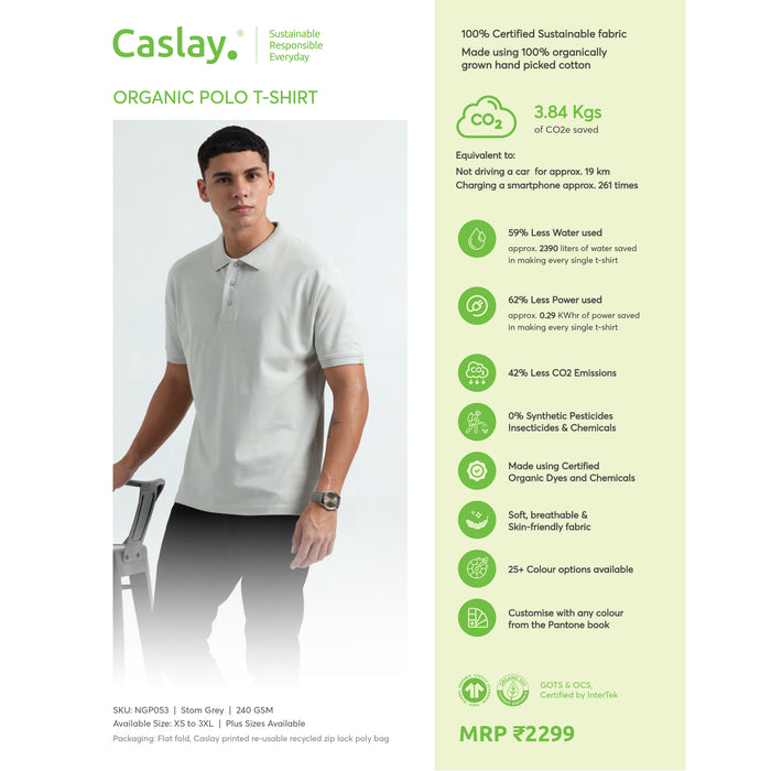 Caslay Organic Polo T - Shirt