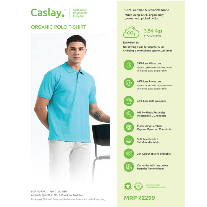 Caslay Organic Polo T - Shirt