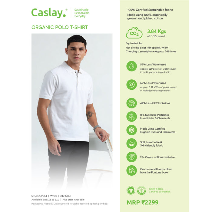 Caslay Organic Polo T - Shirt