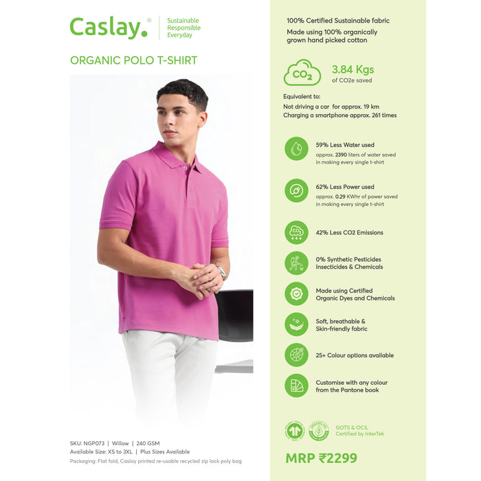 Caslay Organic Polo T - Shirt