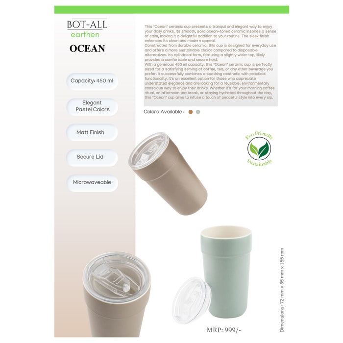 BOT- ALL - Earthen Ceramic Mug Ocean