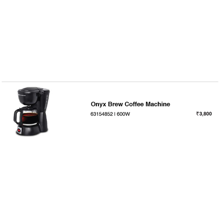 Wonder Chef - Onyx  Brew Coffee Machine