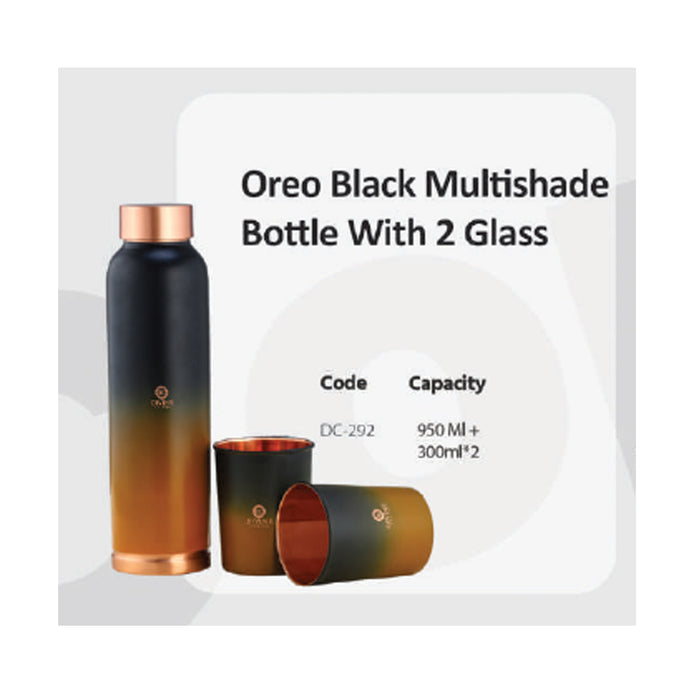 Oreo Black Multishade Bottle With 2 Glass   DC-292