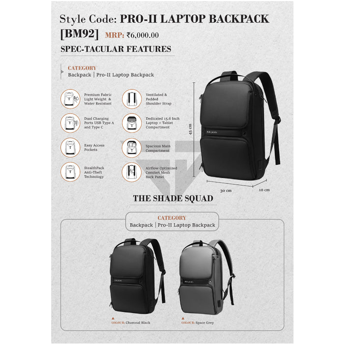 PRO - II LAPTOP BACKPACK (BM92)