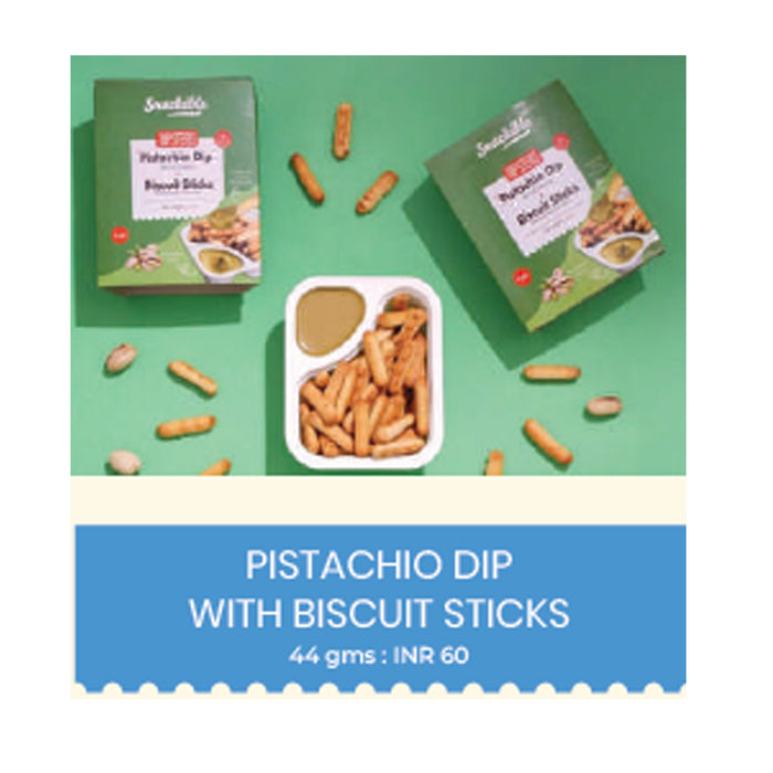 Snackible - Pistachio Dip With Biscuit Sticks