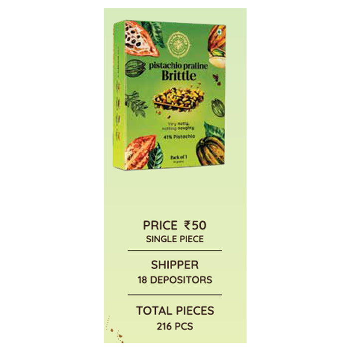 Cacao Springs - Pistachio Praline Brittle Single Piece