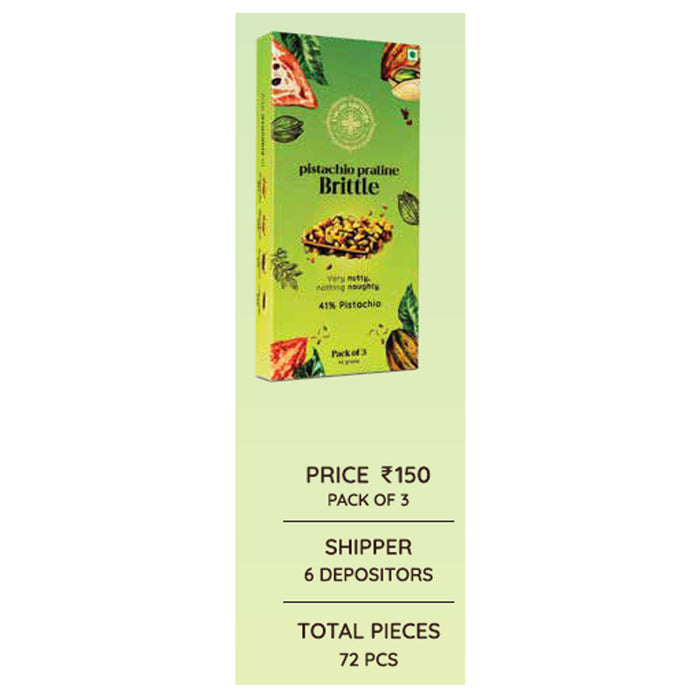Cacao Springs - Pistachio Praline Brittle Pack Of 3