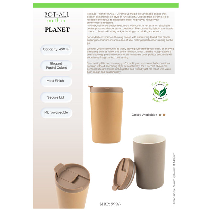 BOT- ALL - Earthen Ceramic Mug Planet