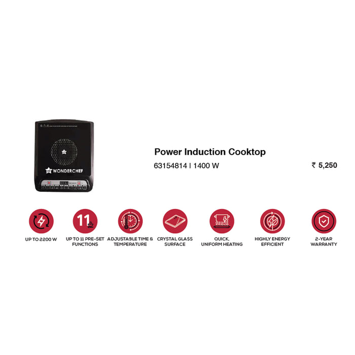 Wonder Chef - Power Induction Cooktop