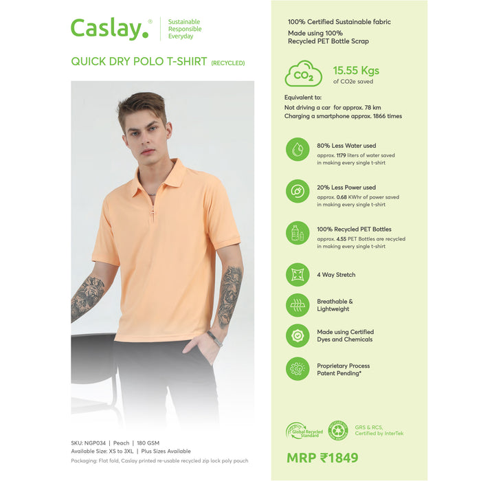 Caslay Quick Dry Polo T- Shirt