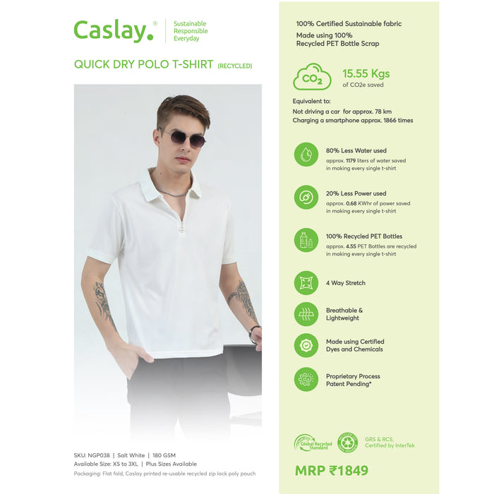 Caslay Quick Dry Polo T- Shirt