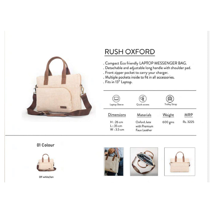 OBLIQUE- RUSH OXFORD  LAPTOP BAG