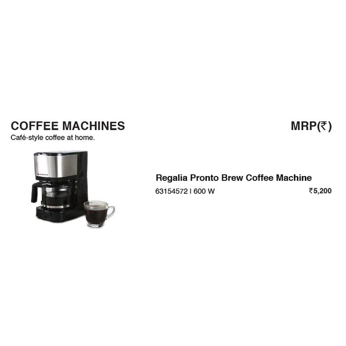 Wonder Chef - Regalia Pronto Brew Coffee Machine