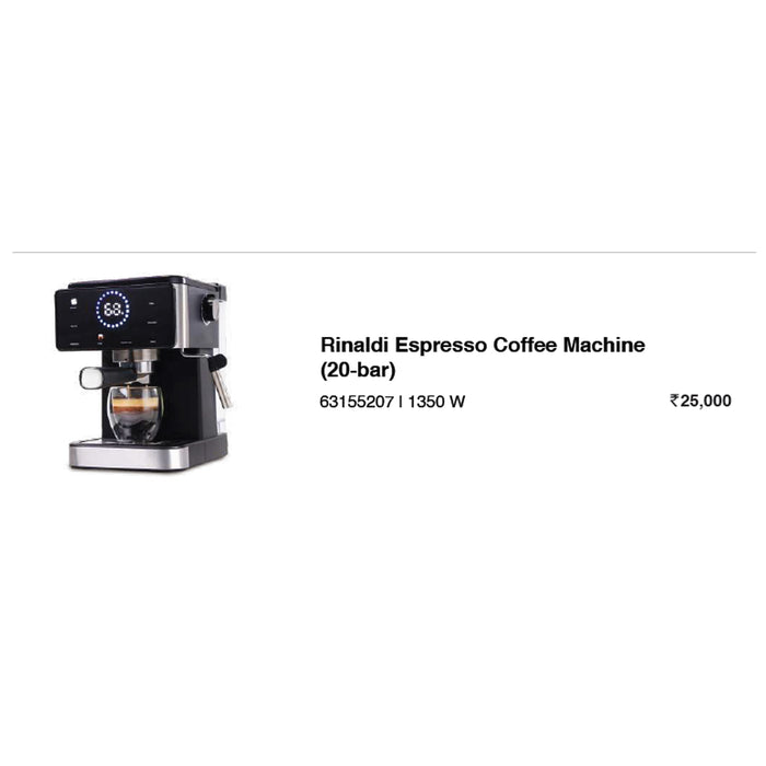 Wonder Chef - Rinaldi Espresso Coffee Machine (20 bar)