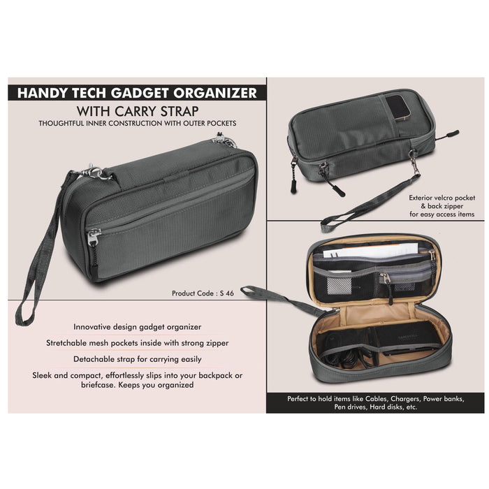 Power Plus - Handy Tech Gadget Organizer With Carry Strap S 46