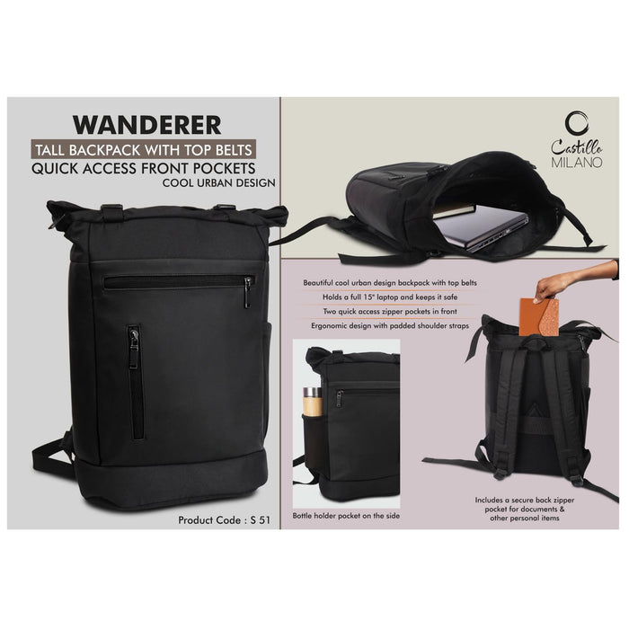Power Plus - Wanderer Tall Backpack with Top belts S 51