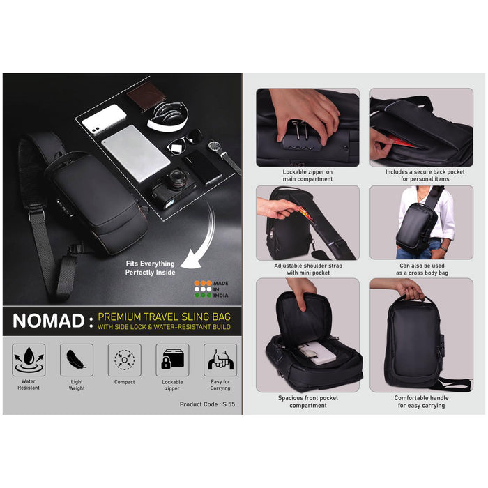 Power Plus - Nomad: Premium Travel Sling Bag S 55