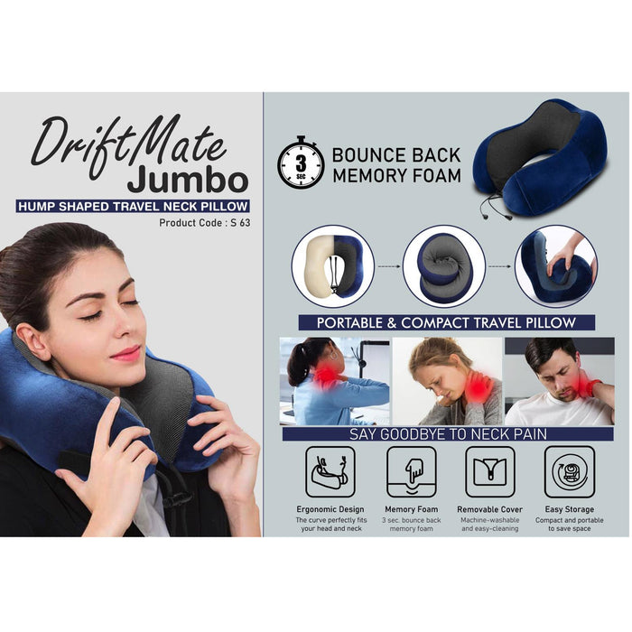 Power Plus - Drift Mate Jumbo Hump Shaped Travel Neck Pillow S 63