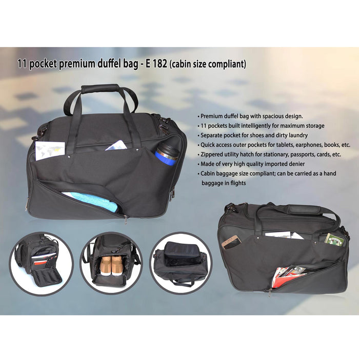 11pocket premium duffel bag (cabin size) - S-E 182